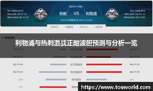 利物浦与热刺激战正酣波胆预测与分析一览